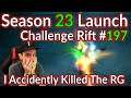 Diablo 3 Season 23 Launch - I killed the RG! RIP - Challenge Rift 197 Guide.
