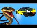 How to Jump Over 30 Giant Anacondas - Beamng Drive | Trainworld