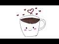 How to draw cute coffee mug step by step #draw #art