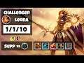 Leona 11.18 Gameplay Challenger Replay S11 Support (1/1/10) - EU