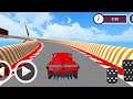 Impossible ultimate racing Derby Fast Car Stunt tracks 3D - New Red Car Gameplay