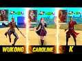 Wukong VS Caroline VS K And Many More Character Ability Test - Garena Free Fire