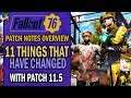 Fallout 76 - 11 THINGS That Changed With Patch 11.5 - Did You Notice Them? | Patch Notes Overview