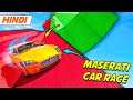 GTA 5: MASERATI CAR Race 😍 | Car Parkour | GTA 5 Online Hindi Funny Moments | Saxisam