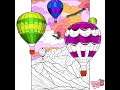 12 February 2021 Happy Color By Number (Daily March 13 2020) Hot Air Balloon