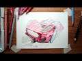 Draw a Red West Coast Racers Six Flags Magic Mountain part 2