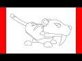 How To Draw SaberTooth From Roblox Adopt Me - Step By Step Drawing
