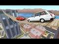 МОСТ МЕЖДУ НЕБОСКРЕБАМИ! ОБРЫВ МОСТА НА ЛЮДЕЙ СНИЗУ | BeamNG.drive