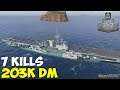 World of WarShips | Franklin D  Roosevelt | 7 KILLS | 203K Damage - Replay Gameplay 1080p 60 fps
