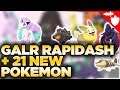 Galarian Rapidash, Yamper + Wooloo Evolution + 21 NEW Pokemon Leaked for Pokemon Sword & Shield