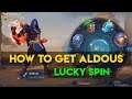 HOW TO GET ALDOUS LUCKY SPIN FREE HERO MOBILE LEGENDS