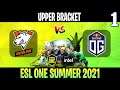 VP vs OG Game 1 | Bo3 | Upper Bracket ESL One Summer 2021 | DOTA 2 LIVE