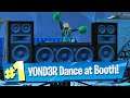 Dance behind the DJ Booth at the Dance Club with the DJ YOND3R outfit Location Fortnite Boogie Down