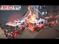 EmergeNYC AI Gameplay FDNY Tower Ladders & Deck Guns Fighting A 2nd Alarm Fire In A BrownStone