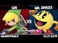 Gir (Toon Link/Snake/Simon Belmont) vs Mr. Spikes (PacMan) | Grand Finals | Synthwave X #7