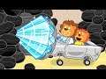 Lion Family Journey to the Center of the Earth №3. Cartoon for Kids