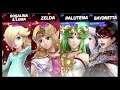 Super Smash Bros Ultimate Amiibo Fights – Request #16124 Rosalina & Zelda vs Palutena & Bayonetta