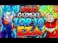 TOP 10 EZA DE 2020 NO DBZ DOKKAN BATTLE GLOBAL (PT-PT)