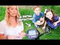 WE GOT A METAL DETECTOR! (we found something in the garden)