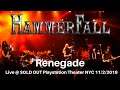 Hammerfall - Renegade LIVE @ Sold Out Playstation Theater New York City NY 11/2/2019