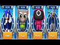 Sonic Dash vs Talking Tom Gold Run 2 vs Squid Game Run vs Peter Rabit Run Gameplay