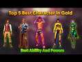 Top 5 Best Character In Gold|Top 5 Character In Free Fire|Free Character|Fifa Free Character