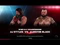 WWE 2K20 Aleister Black VS AJ Styles 1 VS 1 Match WWE 24/7 Title
