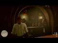 An old gunslinger enters the bar