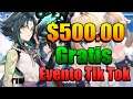 Evento (Tik Tok) de $500 Genshin impact 💥GRATIS💥