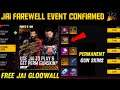 Free Fire Jai Fare Well Event Malayalam🥰 || Free Gloowall Skin, Permanent Gun Skin More || Gwmbro