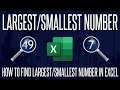 How to Find the Largest or Smallest Number in Microsoft Excel (MIN/MAX)