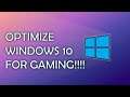 How To Optimize Windows 10 For GAMING For LOW END PC !!! Make Your PC Faster By 200%!!!!