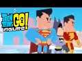 Teen Titans Go Figure Superman, Batman, Raven, Beast Boy, Shazam (Cartoon Network Games)