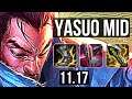 YASUO vs LISSANDRA (MID) | 10/0/7, Rank 8 Yasuo, Legendary | JP Grandmaster | v11.17