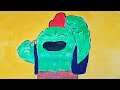 Brawl Stars  SPIKE 🎨| How to Draw | Acrilic Painting  | Relaxing Music