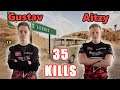FaZe Gustav & Aitzy - 35 KILLS - M416+Mini14 - DUO vs SQUADS - PUBG