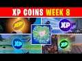 All WEEK 8 XP Coins (Gold, Purple, Blue and Green)