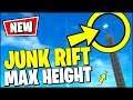 FORTNITE JUNK RIFT VS MAX HEIGHT TOWER (Fortnite JUNK RIFT Gameplay, MAX & Glitches, Tricks, Hacks)