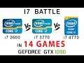 i7 2600  vs i7 3770 vs i7 4770 core i7 Battle in 14 games or Sandy vs Ivy Bridge vs Haswell