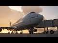 Lufthansa 747-8i parking at Phuket Airport [VTSP] Sunset - MSFS 2020