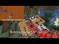 Minecraft with TNT Cannon! (Bouns: drawing with stairs and water bucket)