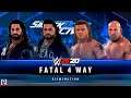 WWE 2K20 Fatal 4 Way Elimination Match Gameplay