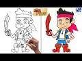 How to Draw Jake Easy  Step by Step || Jake and the Neverland pirates