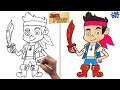 How to Draw Jake Easy Step by Step || Jake and the Neverland pirates