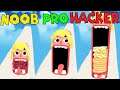 NOOB vs PRO vs HACKER in Pancake Run Game (Level 6 to 30)