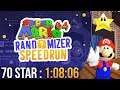 Super Mario 64 Randomizer 70 Star Speedrun in 1:08:06 (Random Seed)