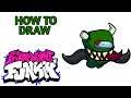 How To Draw Green Impostor V3 From Friday Night Funkin Step by Step