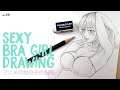 How to draw Sexy Girl with Bra | Manga Style | sketching | anime character | ep-291