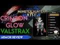 Crimson Glow Valstrax | MH RISE Armor Review