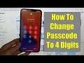 How To Change Passcode To 4 Digits On Iphone XS Max